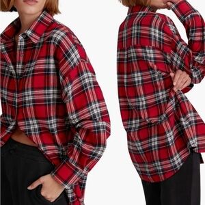 FAVORITE DAUGHTER Ex-Boyfriend Plaid Flannel XS